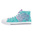Axikronz 8T7 High Top Canvas feat Turquoise Mix Script | Hip - Hop Streetwear Shoes - Stykonz Graffiti Streetwear